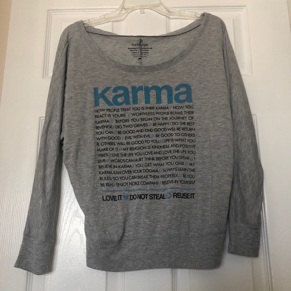 NWOT Karma Yoga Lightweight Long Sleeve Top